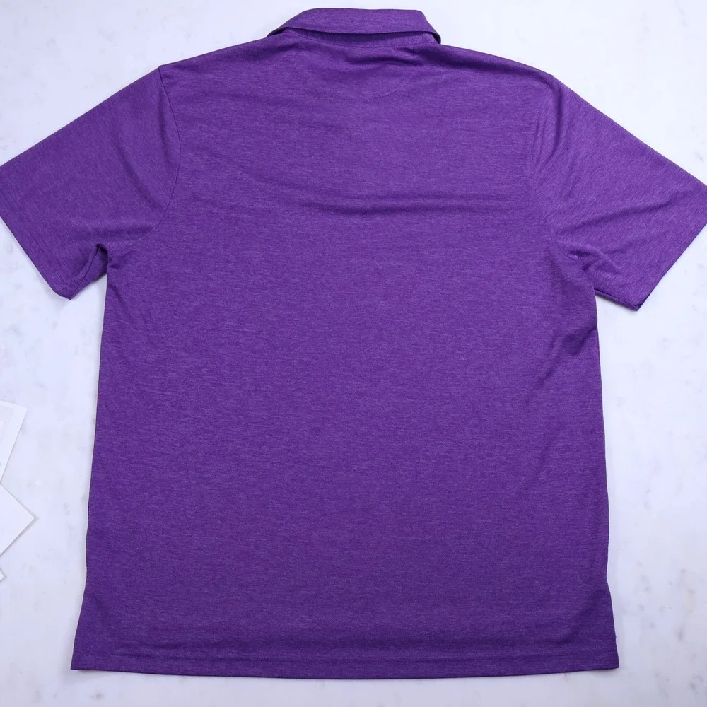 Top of the World LSU Tigers Mens Purple Heathered Polo‎ Large Louisiana State U